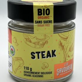 A 110 g jar Les Savoureux Steak Blend