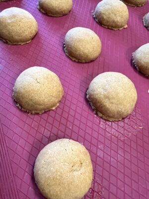 seaberry meltaway cookie balls fresh out of the oven